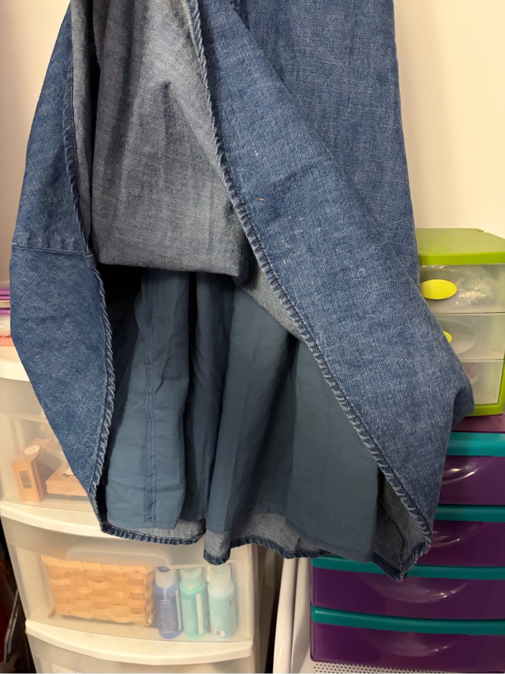 Free People Denim high neck & backless mini dress - Picture 6 of 8